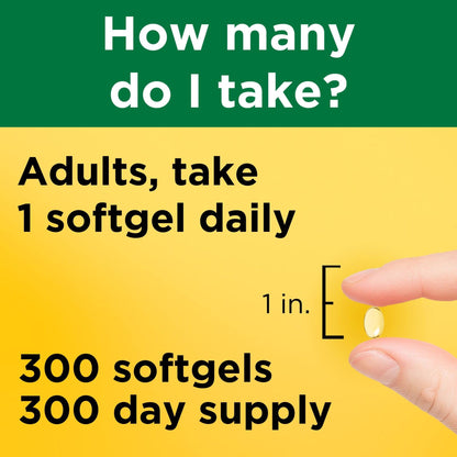 Nature Made Vitamin D3 1000 IU (25 mcg) Softgels – 300-Day Bone, Teeth, Muscle & Immune Support