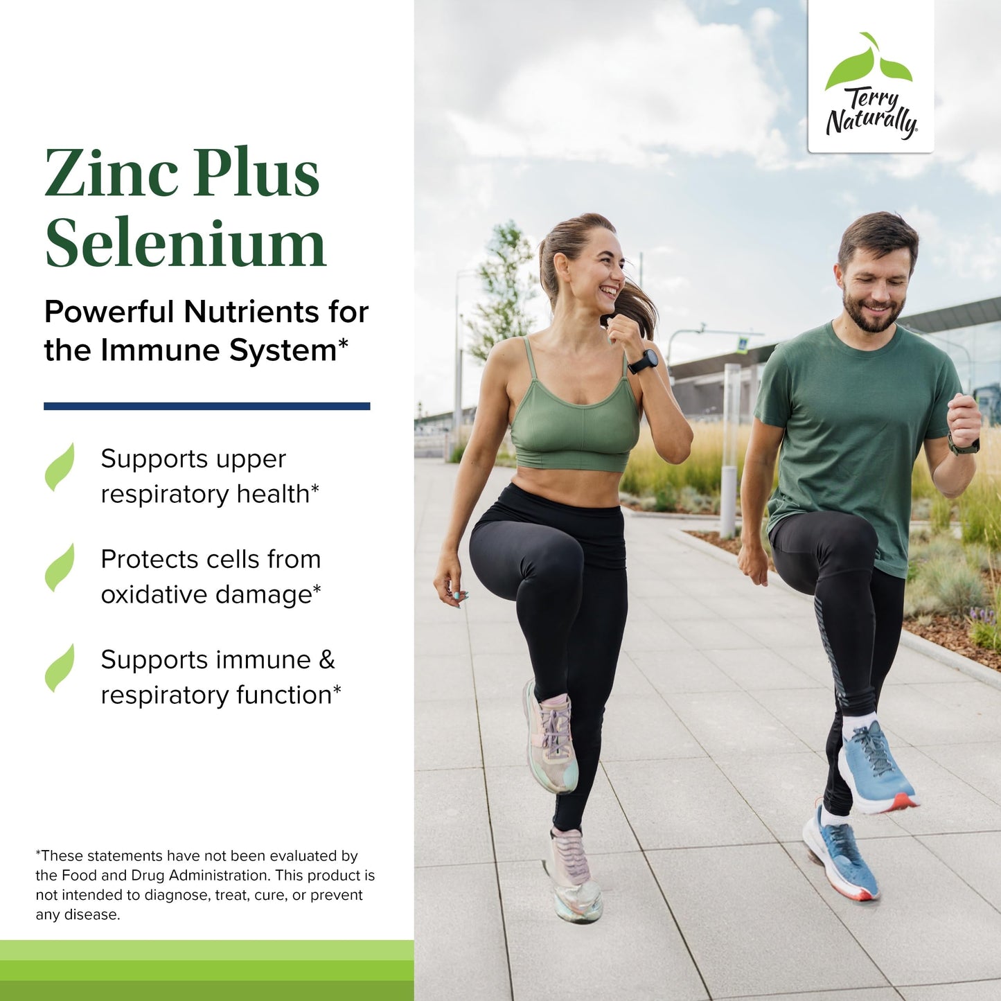 Terry Naturally Zinc Plus Selenium – Immune & Respiratory Support (60 Caps, 2-Pack)