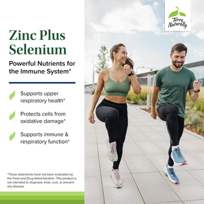 Terry Naturally Zinc Plus Selenium – Immune & Respiratory Support (60 Caps, 2-Pack)