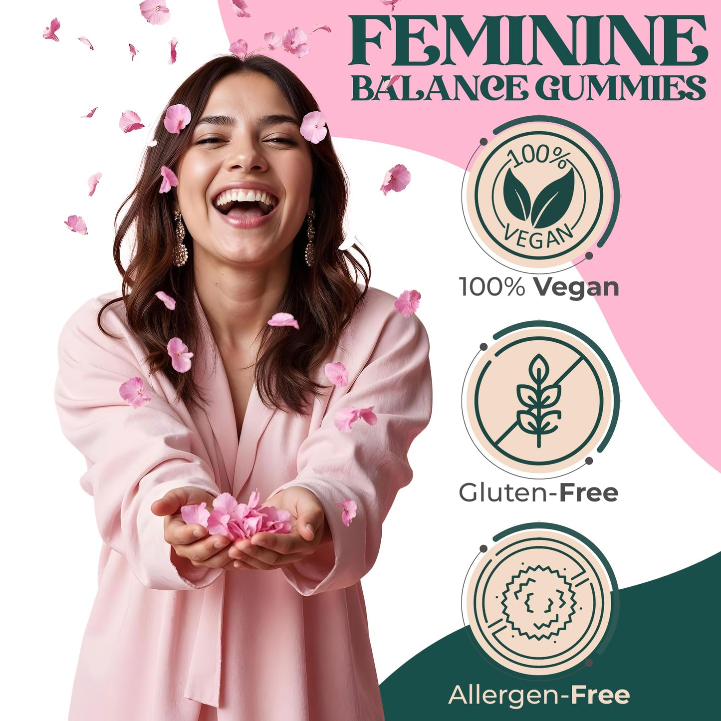 Premium Feminine Balance Gummies for Women – Pineapple pH & 4-in-1 Support | 90 Count (Vegan & Gluten-Free)