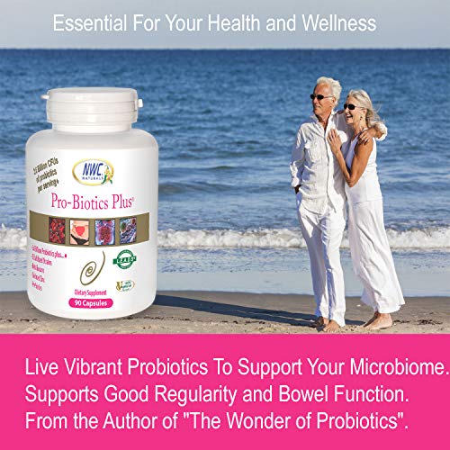 NWC Naturals Pro-Biotics Plus – Vegetarian Probiotics for Immune & Digestive Health, 90 Capsules