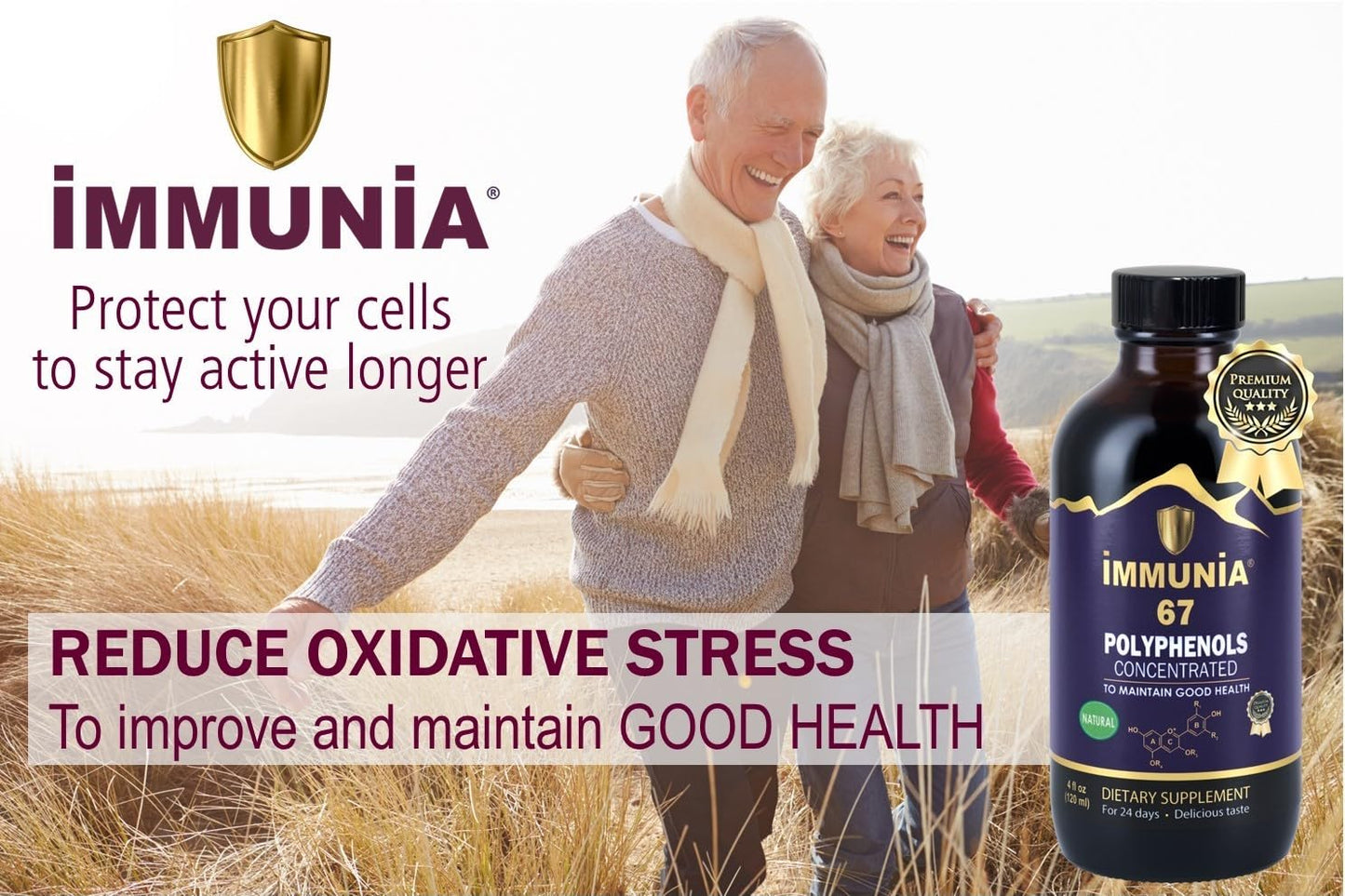 Immunia 67 Polyphenols: Elderberry Concentrate & Antioxidant Fruits – 24-Day Supply