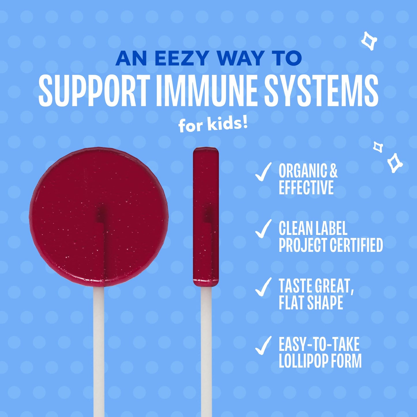 Immuniteez Organic Elderberry Lollipops for Kids - Immune Support