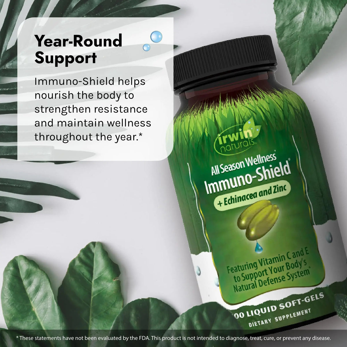 Irwin Naturals Immuno-Shield – 100 Liquid Softgels (Pack of 2) | All-Season Immune Support BritishVita | Premium UK Vitamins & Wellness Supplements