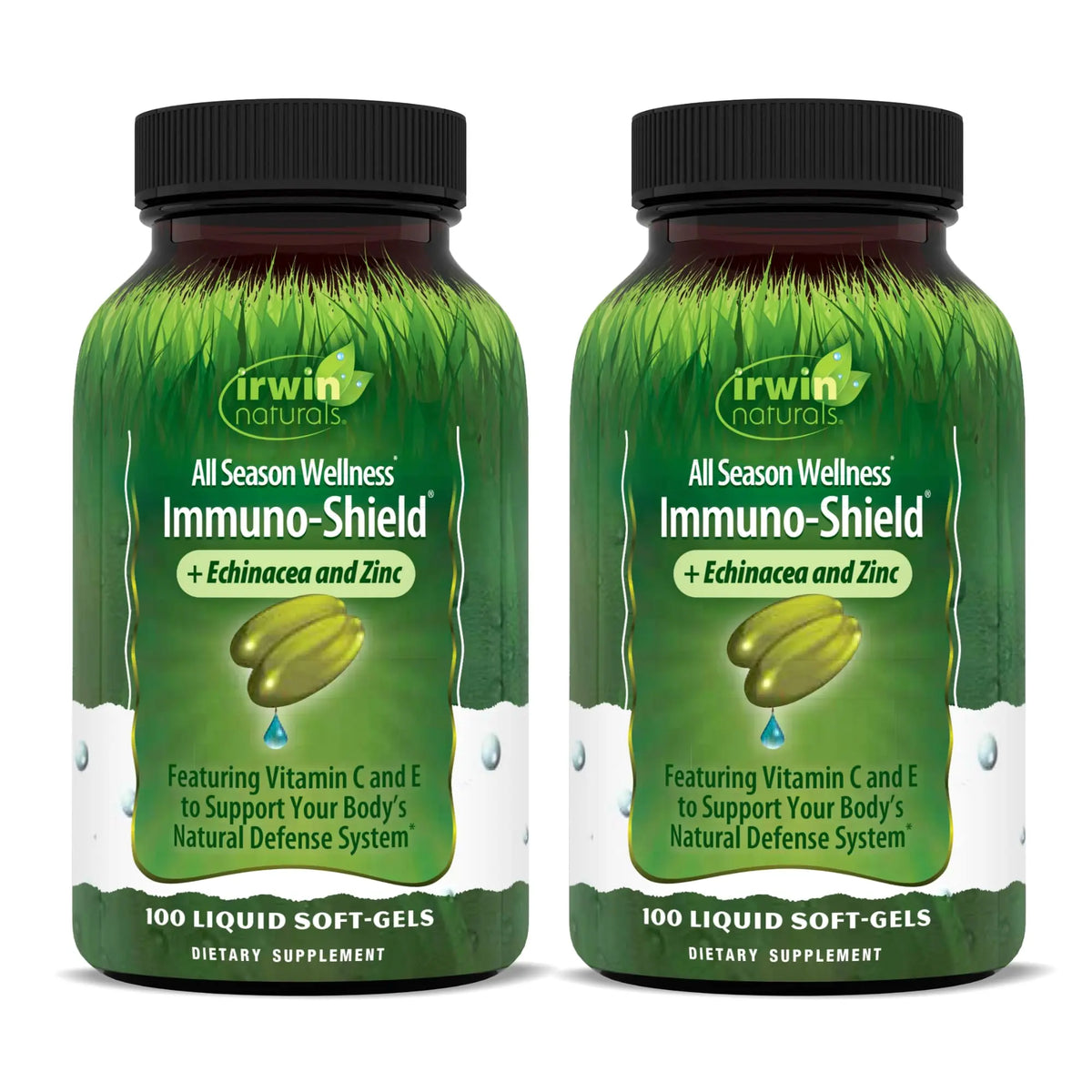 Irwin Naturals Immuno-Shield – 100 Liquid Softgels (Pack of 2) | All-Season Immune Support BritishVita | Premium UK Vitamins & Wellness Supplements