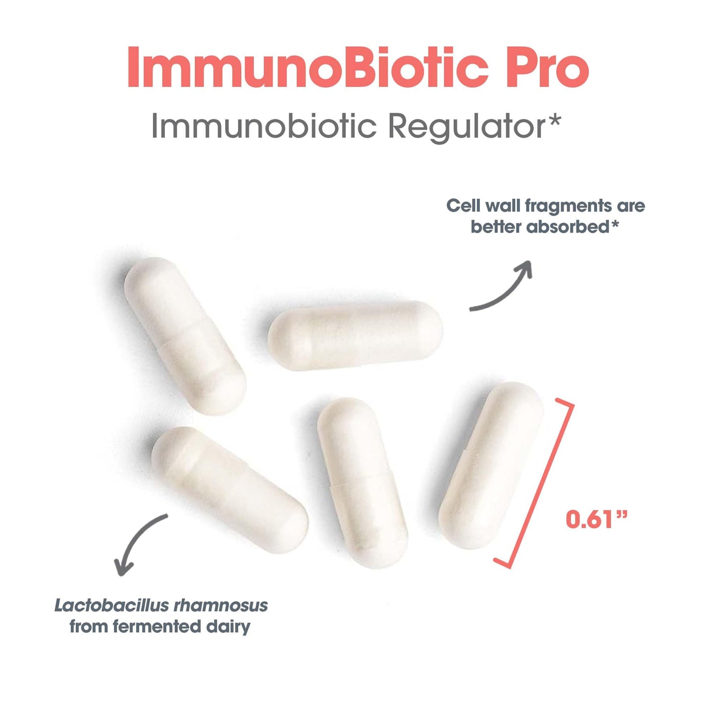 ImmunoBiotic Pro: Lactobacillus Rhamnosus Lysate 75mg, Immune Support (Vegetarian, 200 Count)
