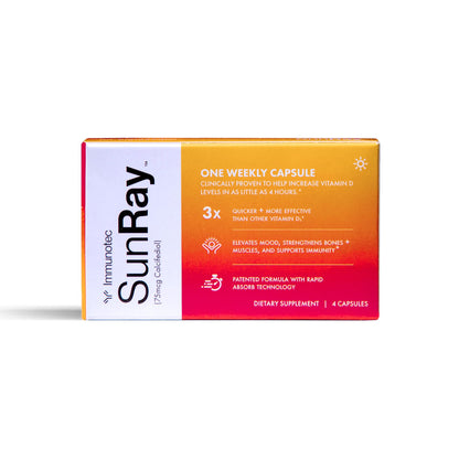Immunotec Sunray Calcifediol 75 mcg | Once-Weekly Vitamin D, Superior Absorption