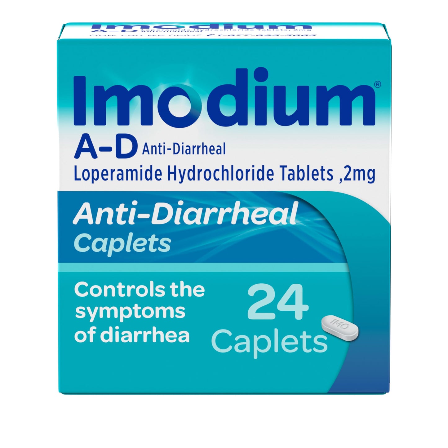 Imodium A-D Caplets – Fast Diarrhea Relief (Loperamide HCl), 24 Count