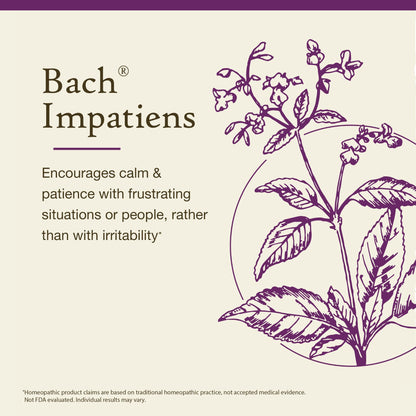 Bach Original Flower Remedies Impatiens – Have Patience, 20mL Dropper