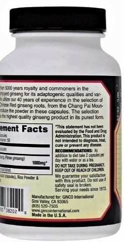 Imperial Elixir Chinese Red Ginseng Capsules – 100 Count – 3 Pack