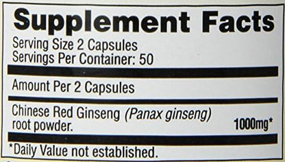 Imperial Elixir Chinese Red Ginseng Capsules – 100 Count – 3 Pack