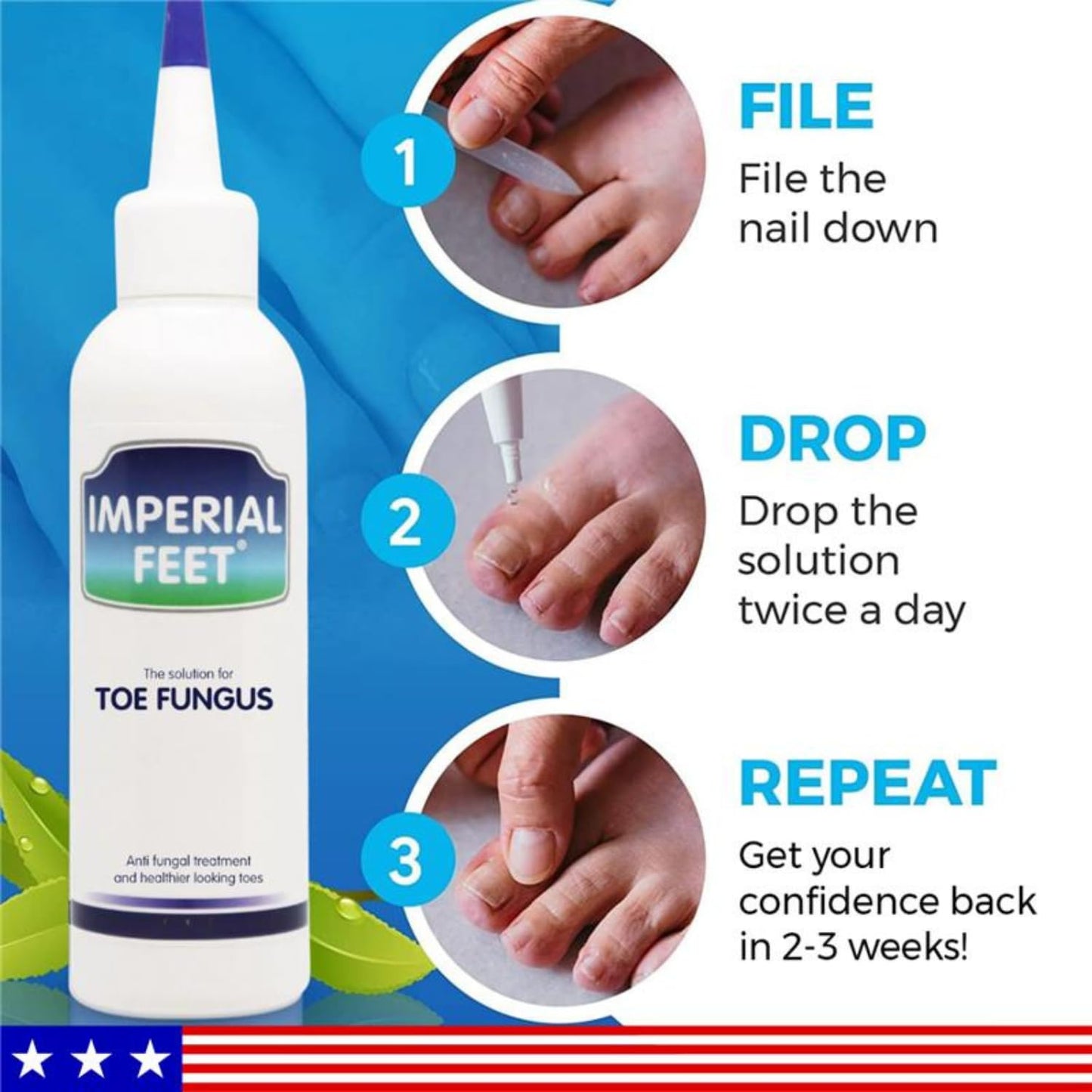 Imperial Feet Toe & Toenail Fungus Treatment – FDA Registered, Extra Strength Nail Care (USA)