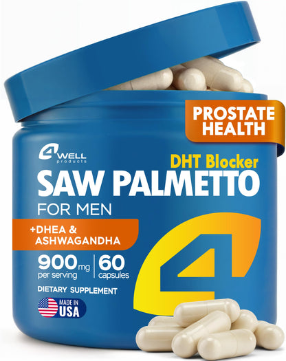 Improved Complex Saw Palmetto for Men – Prostate Health & Hair Support 900mg