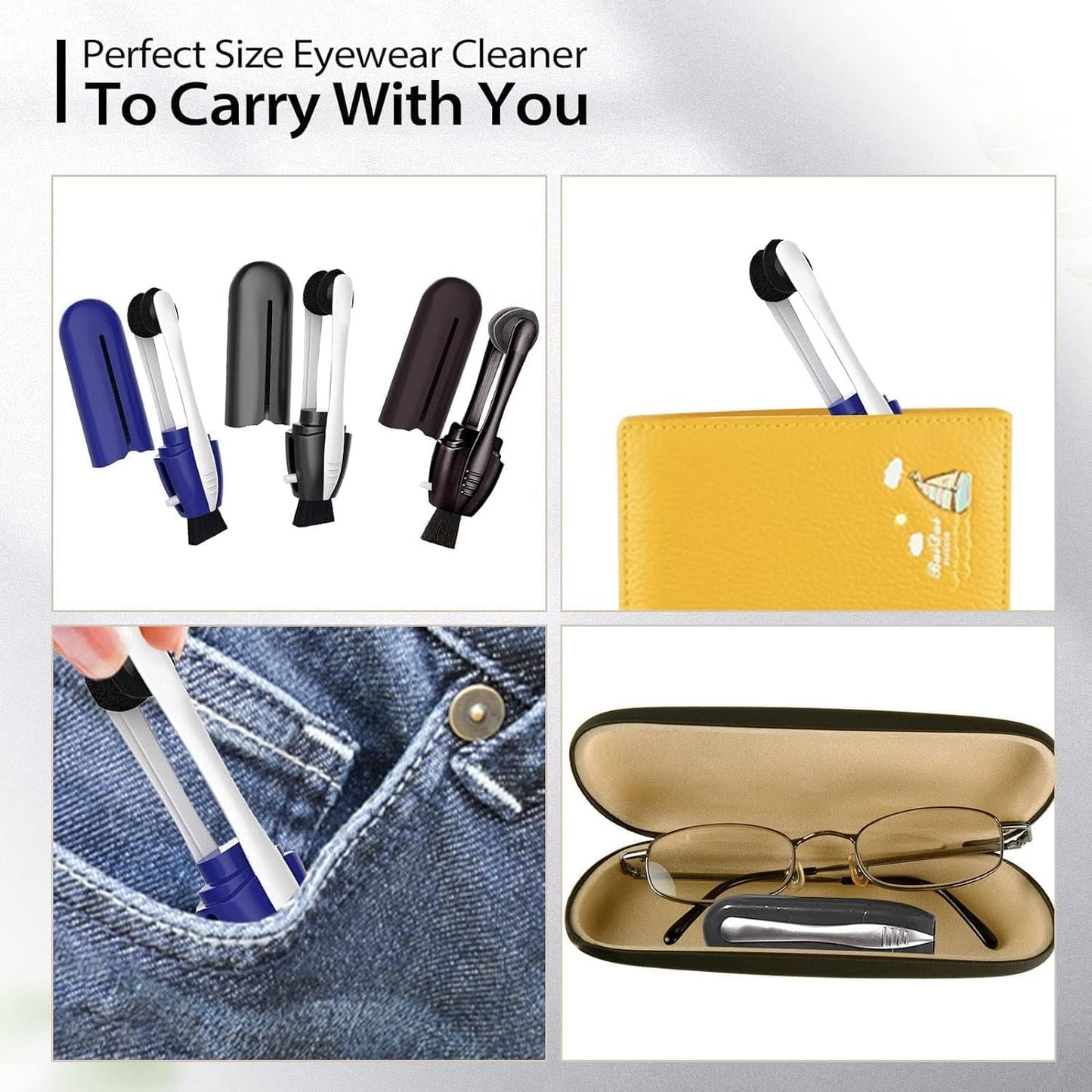 Eye Glasses Cleaner (3PC) - Portable Carbon Microfiber Kit