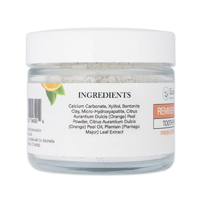Fresh Citrus Remineralizing Tooth Powder – Fluoride-Free, Hydroxyapatite for Enamel Support
