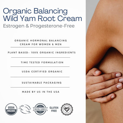Indian Meadow Herbals Wild Yam Root Cream (2oz) – Organic PMS & Menopause Support (Estrogen & Progesterone Free)