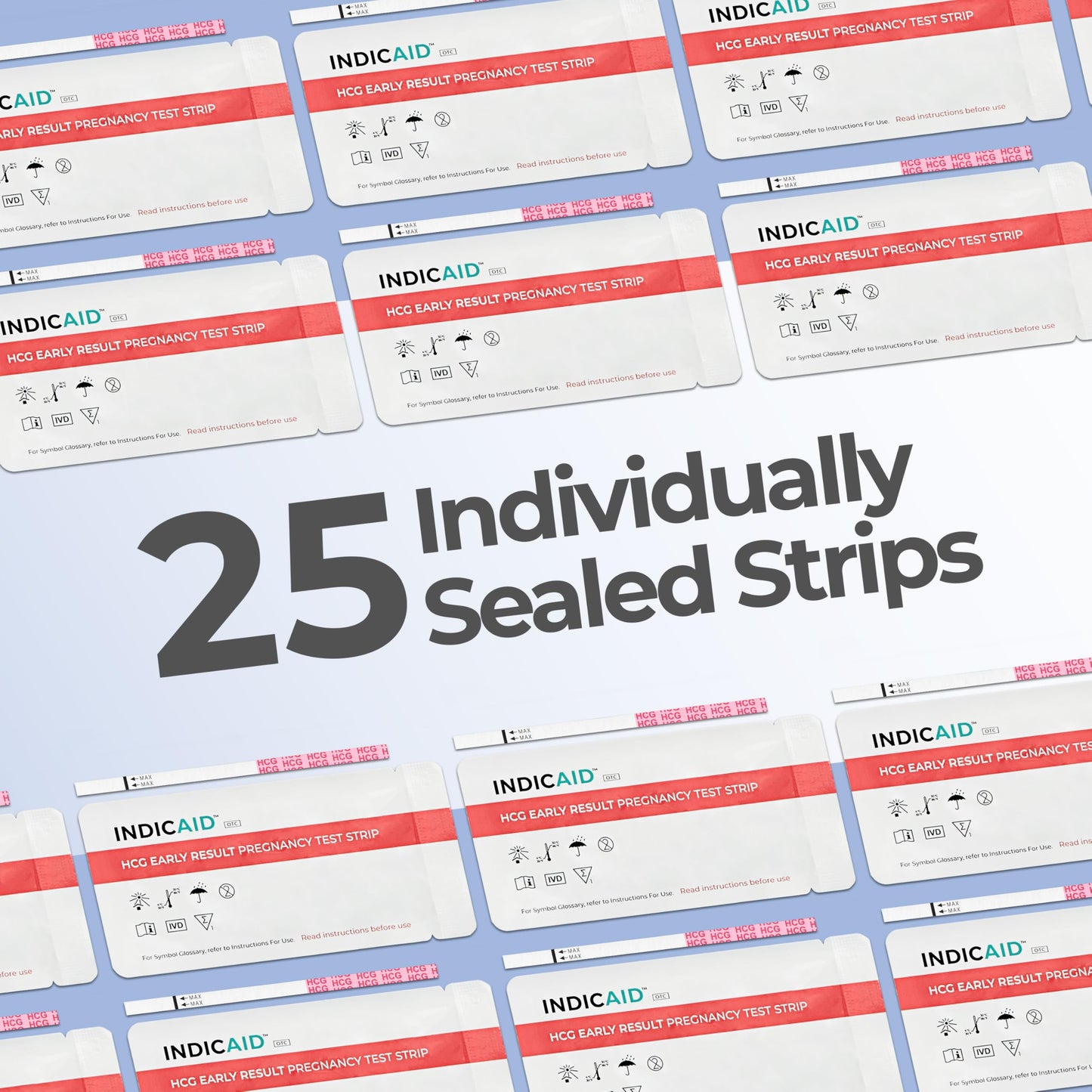 Stop Waiting: Early Detection Pregnancy Test Strips — 10 mIU/mL Sensitivity, 6 Days Sooner, 25-Count Kit, 3 Minute Result, 99%+ Accuracy | INDICAID