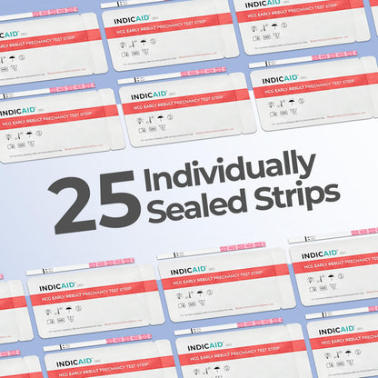 Stop Waiting: Early Detection Pregnancy Test Strips — 10 mIU/mL Sensitivity, 6 Days Sooner, 25-Count Kit, 3 Minute Result, 99%+ Accuracy | INDICAID