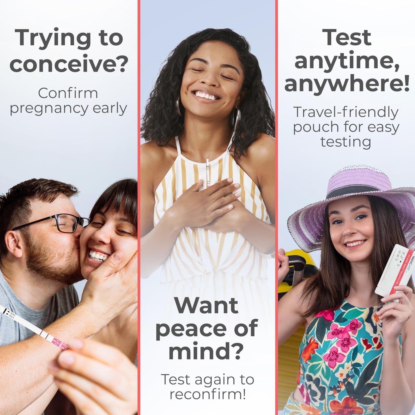 Stop Waiting: Early Detection Pregnancy Test Strips — 10 mIU/mL Sensitivity, 6 Days Sooner, 25-Count Kit, 3 Minute Result, 99%+ Accuracy | INDICAID