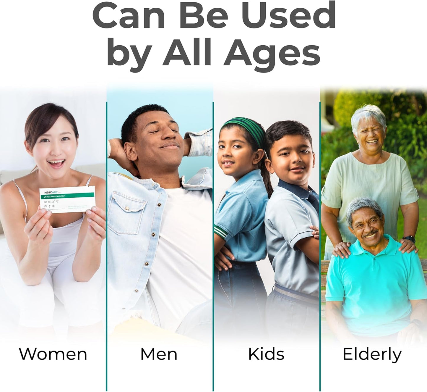 INDICAID UTI Test Strips for Home Use | Detects Leukocytes & Nitrites | 2-Minute Results
