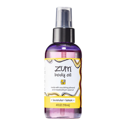 Indigo Wild Zum Lavender-Lemon Body Oil – 4 oz Nourishing Massage Oil