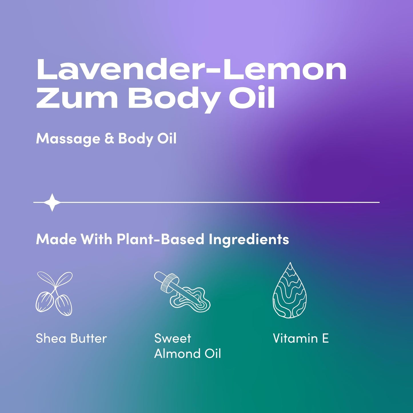 Indigo Wild Zum Lavender-Lemon Body Oil – 4 oz Nourishing Massage Oil