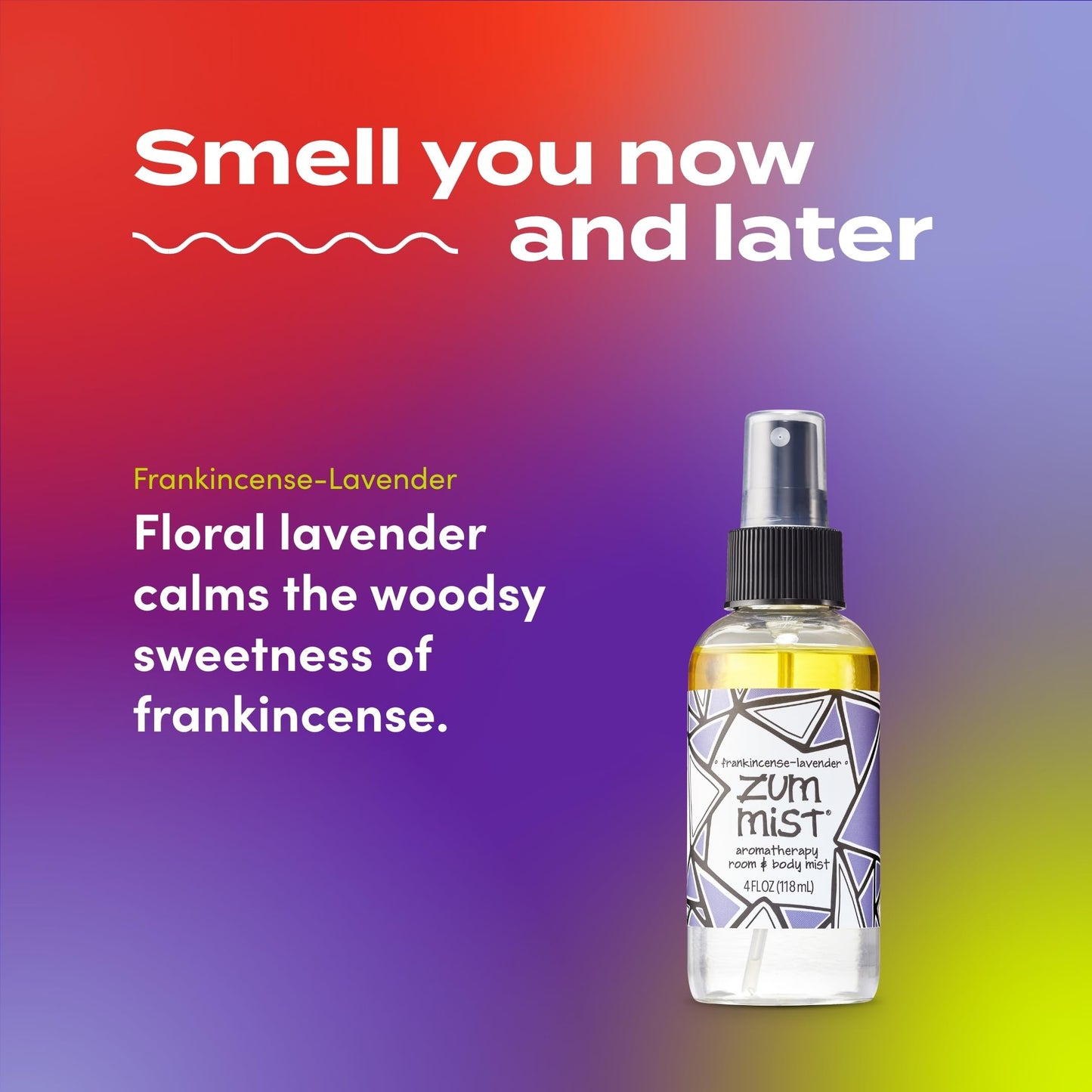 Indigo Wild Zum Mist Room & Body Spray - Frankincense & Lavender Aromatherapy Essential Oil Spray - 4 fl oz