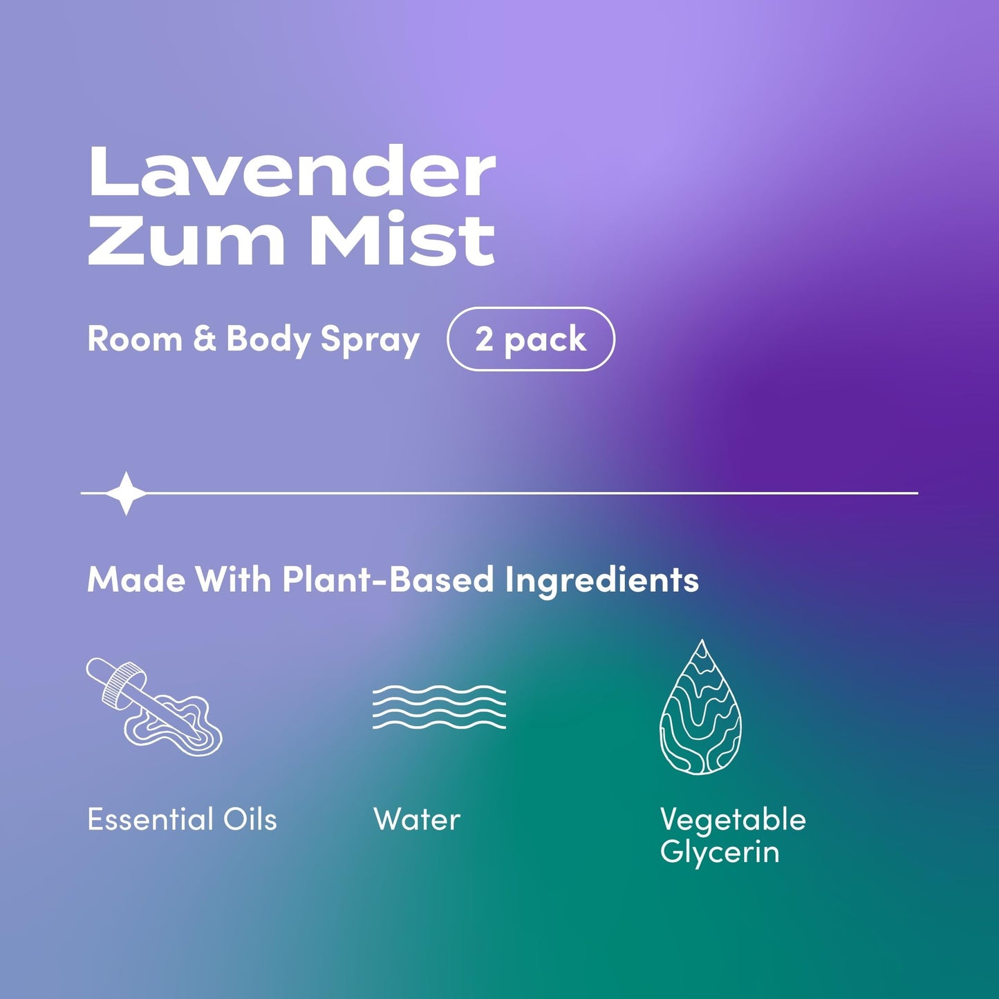Indigo Wild Zum Mist Lavender Room & Body Spray – 4 oz, 2-Pack | Aromatherapy Essential Oil Spray