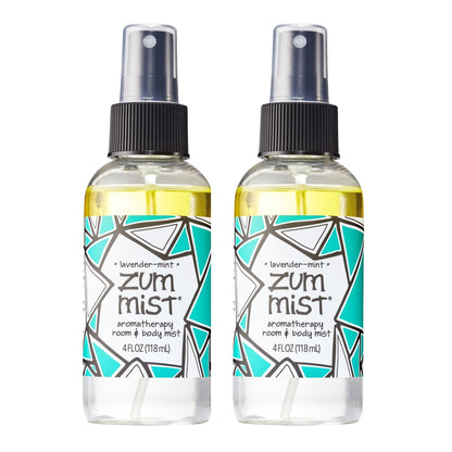Indigo Wild Zum Mist Room & Body Spray – Lavender-Mint Aromatherapy Essential Oil Spray (4 fl oz, 2 pack)