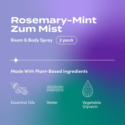 Indigo Wild Zum Mist Rosemary Mint Room & Body Spray - 4 oz 2 Pack