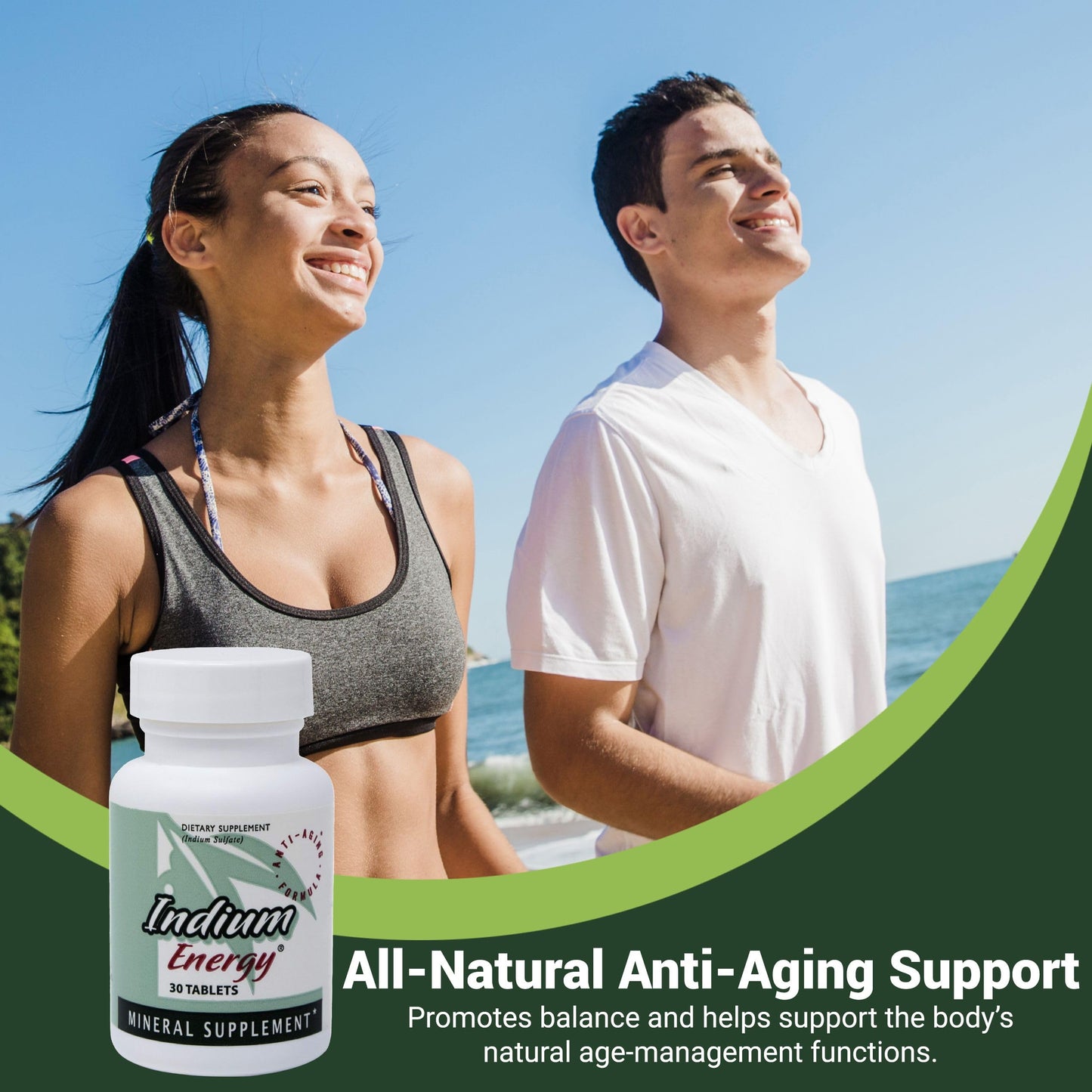 Indium Energy - All-Natural Anti-Aging & Energy Support (30 Count) | EAST PARK Research