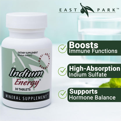 Indium Energy - All-Natural Anti-Aging & Energy Support (30 Count) | EAST PARK Research