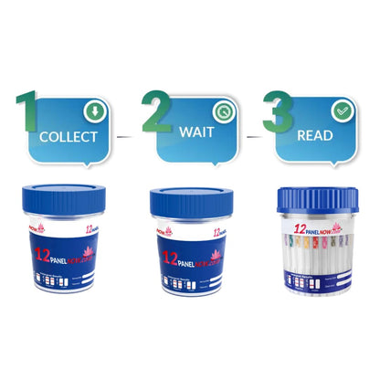12-Panel Drug Test Kit for All Drugs – Urine Test Cup with Temperature Strip