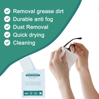 Lens Wipes for Eyeglasses - Gentle, Portable 200 Count | Glasses & Screens