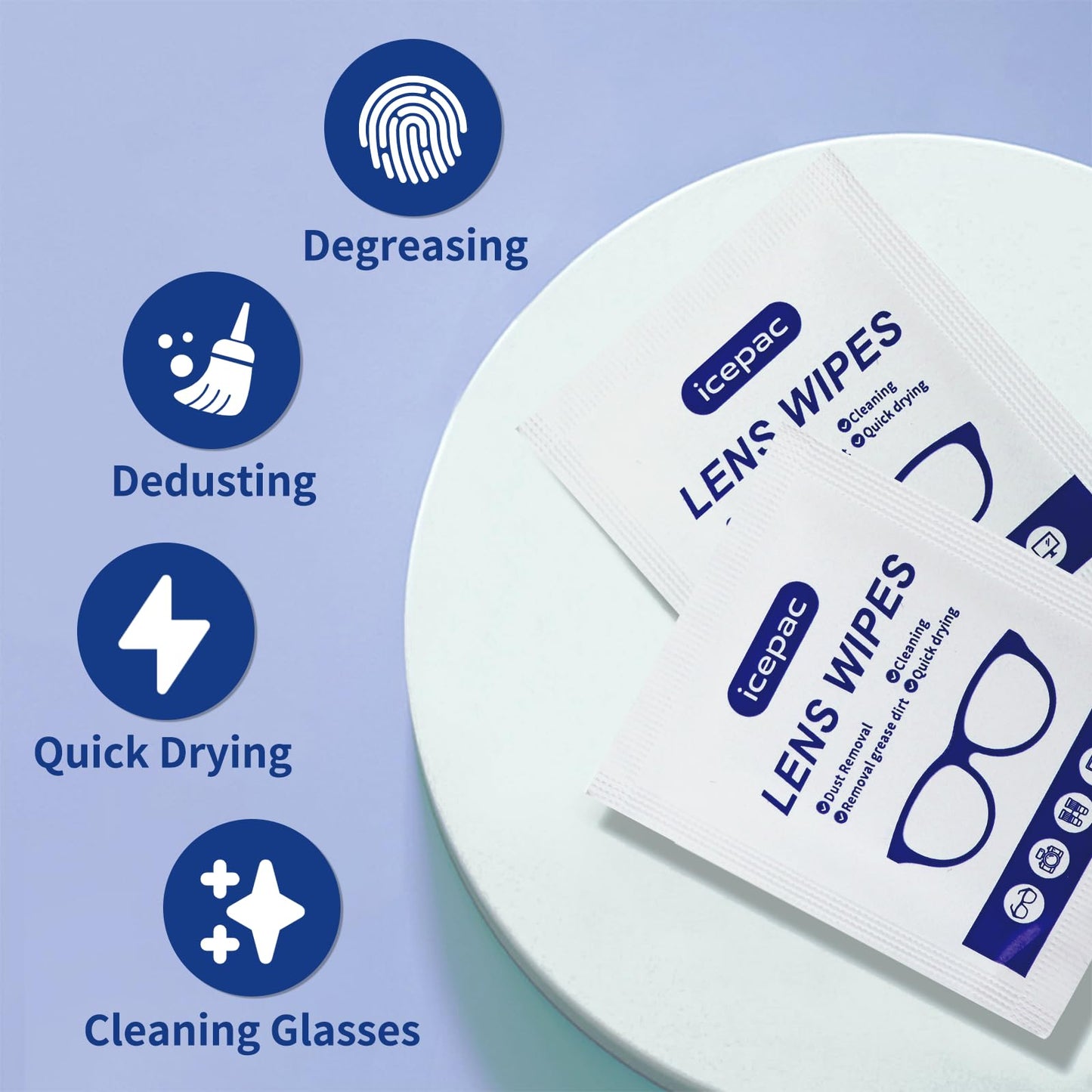 Lens Wipes for Eyeglasses – 500 Count, Pre-moistened, Streak-Free, Scratch-Free