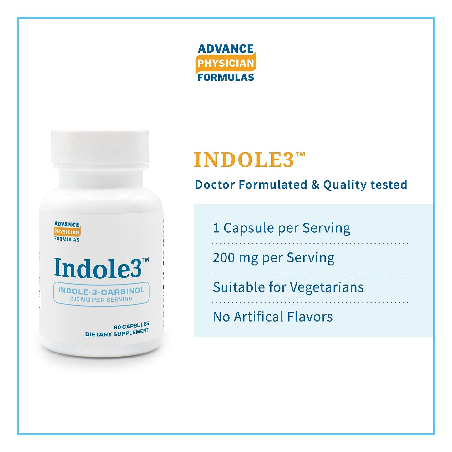 Indole-3-Carbinol 200 mg - 60 Veggie Capsules | Advance Physician Formulas