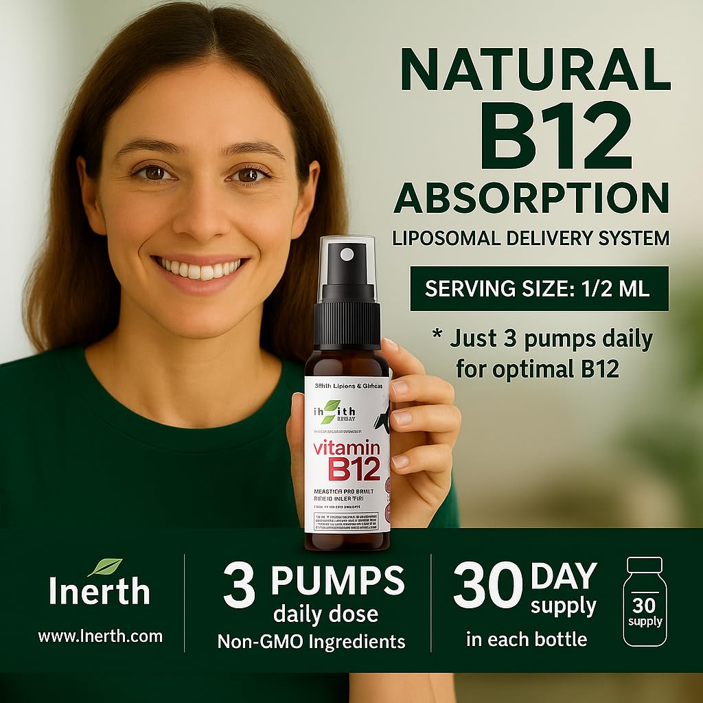 InErth Liposomal B12 Oral Spray – 1000 mcg Methylcobalamin
