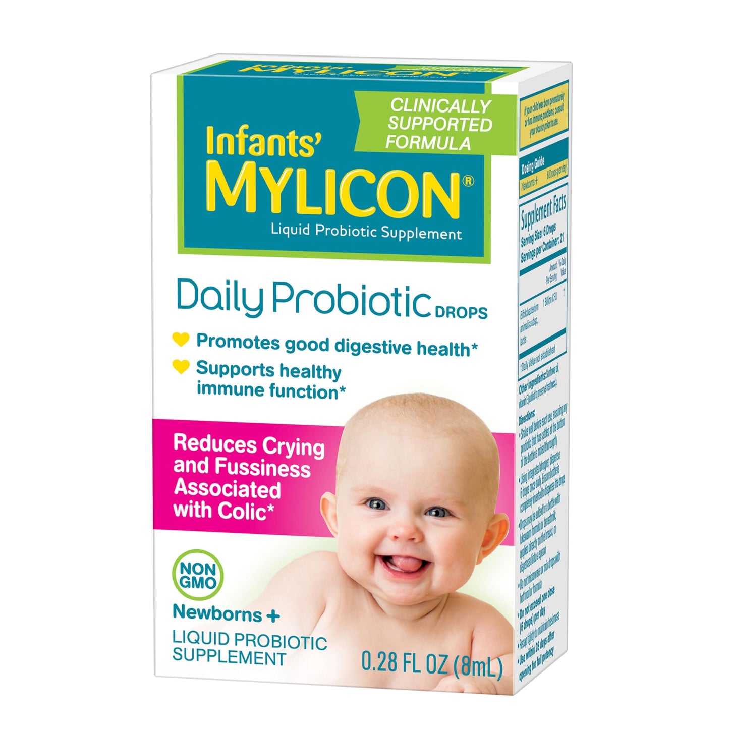 Infants' Mylicon Daily Probiotic Drops – Colic & Fussiness, 8 mL, 21 Doses
