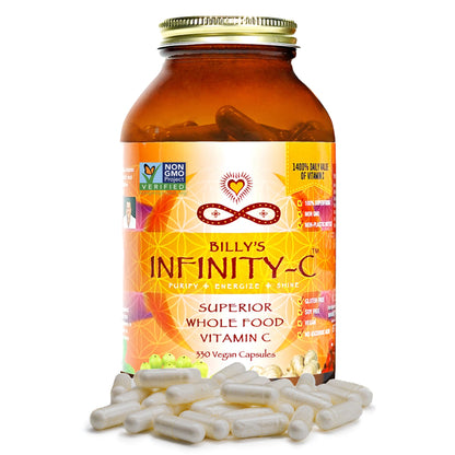 Infinity-C Organic Vitamin C Capsules – 1000mg Whole Food Vitamin C for Immune Support