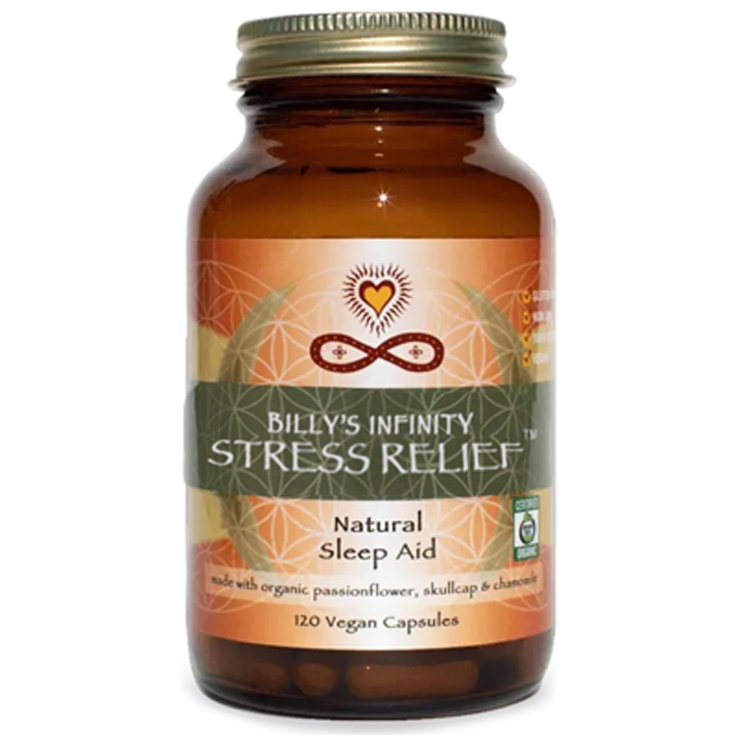 Infinity Stress Relief | Adaptogen Mood Support (120 Caps) – Organic & Vegan