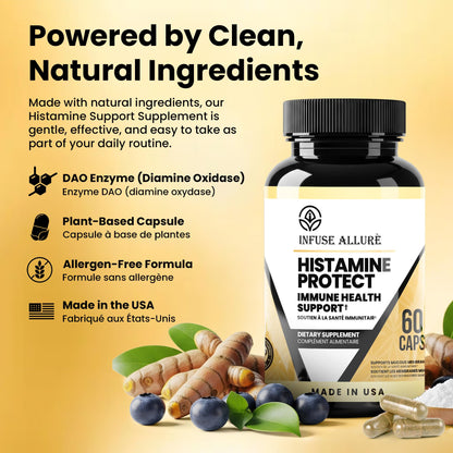 Infuse Allurè Premium Histamine Blocker DAO - Made in USA | 60 Capsules