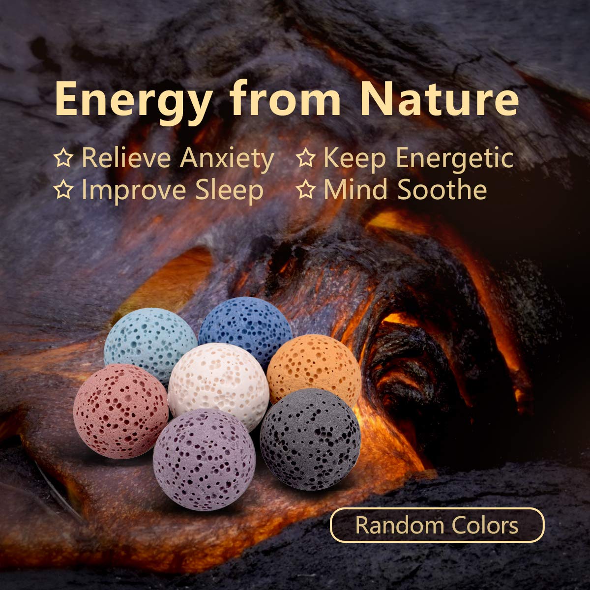 INFUSEU Sakura Tree Aromatherapy Necklace - Diffuser Locket Pendant with 7 Lava Stones and 24-inch Chain