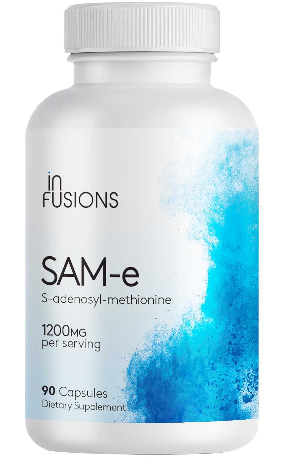 Infusions Maximum Strength Pure SAM-e 1200mg 90 Vegetable Capsules (S-adensoyl-methionine)
