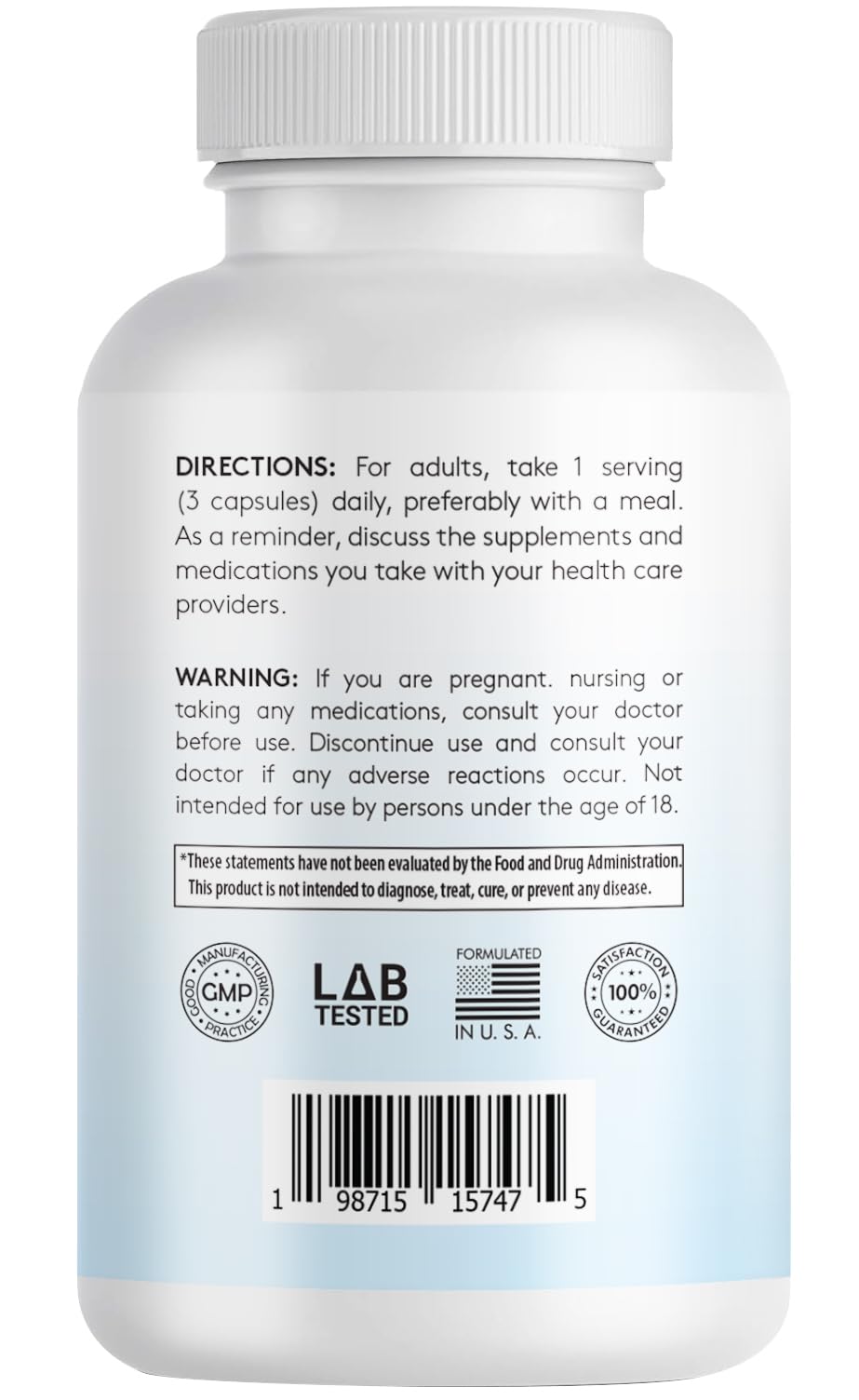 Infusions Maximum Strength Pure SAM-e 1200mg 90 Vegetable Capsules (S-adensoyl-methionine)