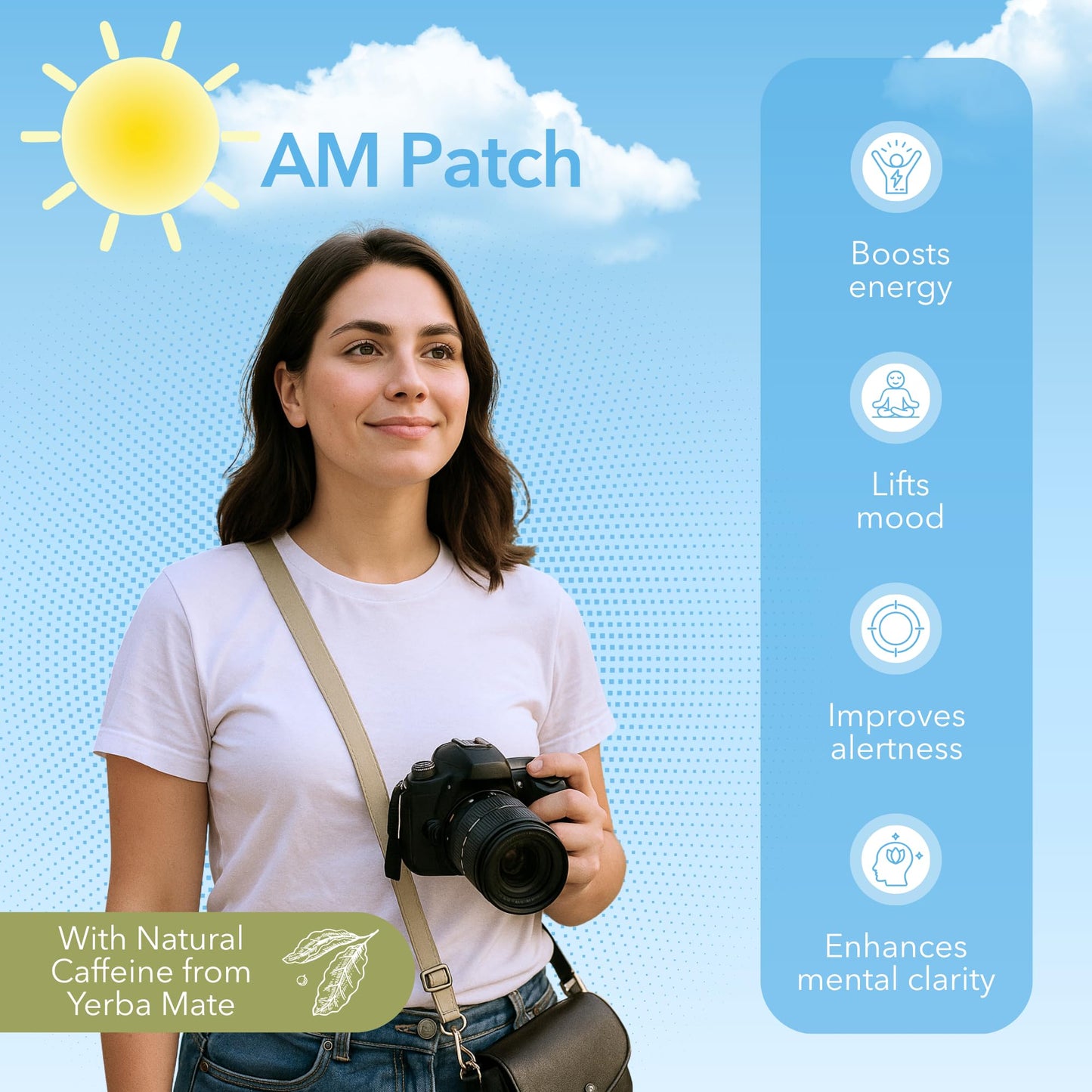 Jet Lag AM & PM Travel Patches – Natural Energy, Focus & Restful Sleep (8 Topical Patches)