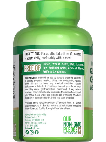 Nature's Truth Glucosamine Chondroitin MSM Complex - 90 Caplets | Gluten Free & Non-GMO