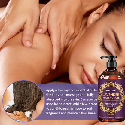 Lavender Massage Oil with Roller Ball – Soothing Spa Massage Oil for Men & Women