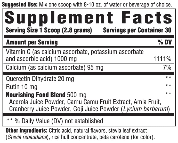 INNATE Response C Complete Powder – Vitamin C Immune Support (30 Servings, Vegetarian, Non-GMO)