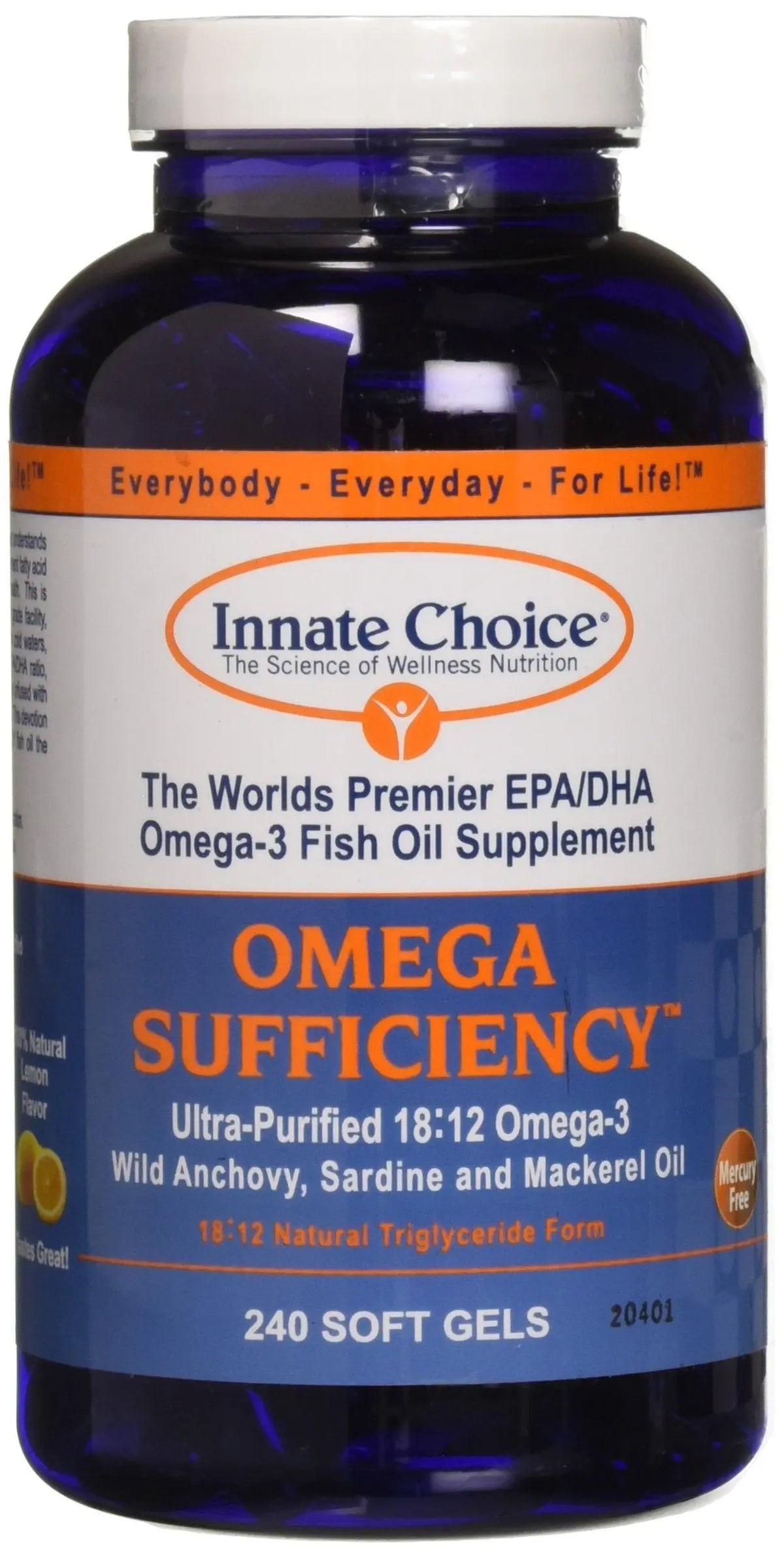 Innate Choice Omega Sufficiency Lemon 240 Capsules | Omega Supplement BritishVita | Premium UK Vitamins & Wellness Supplements