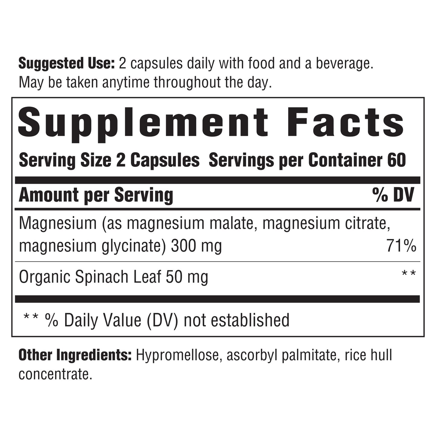 INNATE Magnesium 300 mg – Muscle Relaxation Supplement | Vegetarian & Gluten-Free | 120 Capsules (60 Servings)